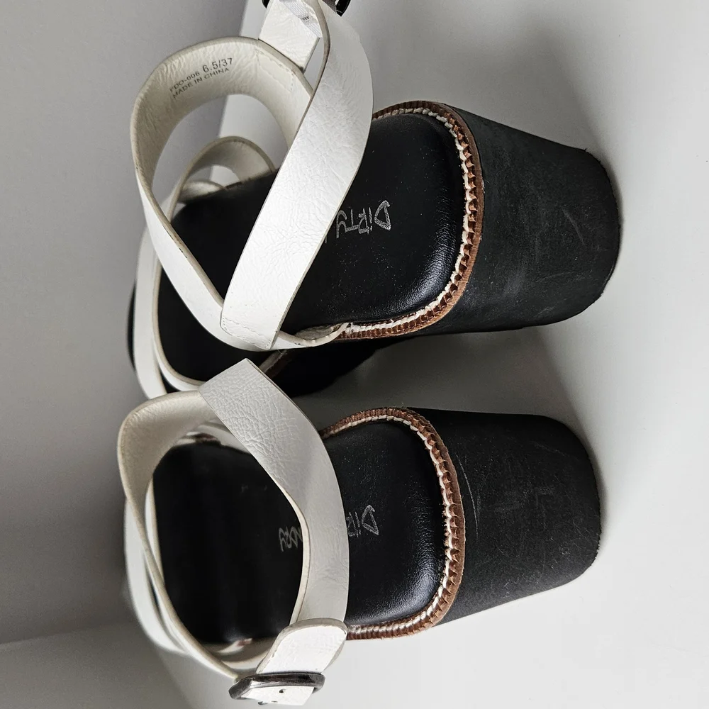 Women's White Platform Sandals - Picture 3 of 7